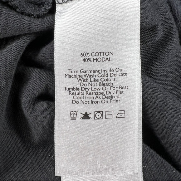 SMALL EDDIE BAUER DARK BLUE COTTON FABRIC TOP CASUAL OUTDOOR  RUFFLE ACCENT - Picture 9 of 9